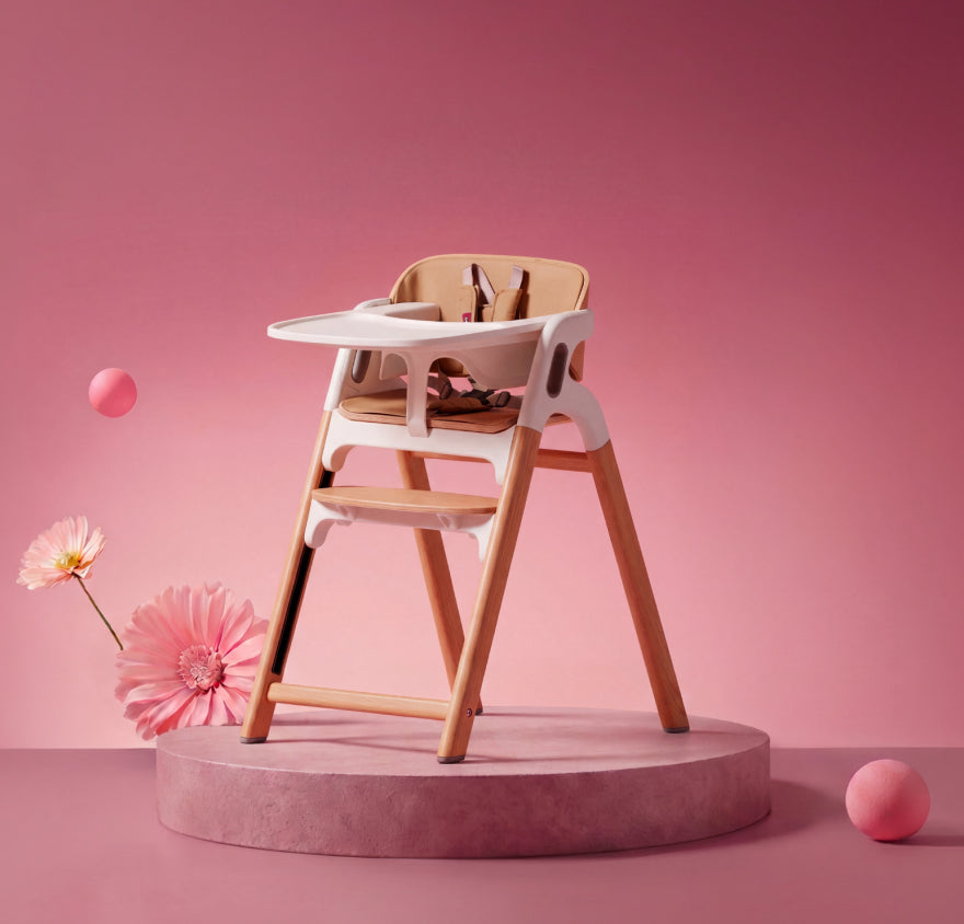 Chaise haute DinerPal de Momcozy – Confort avec coussin moelleux intégré
