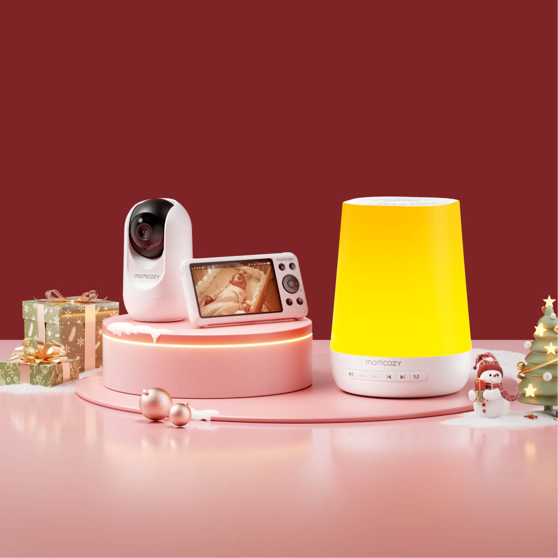 Ensemble de soins pour bébé : Machine sonore intelligente pour bébé et babyphone bimode BM04