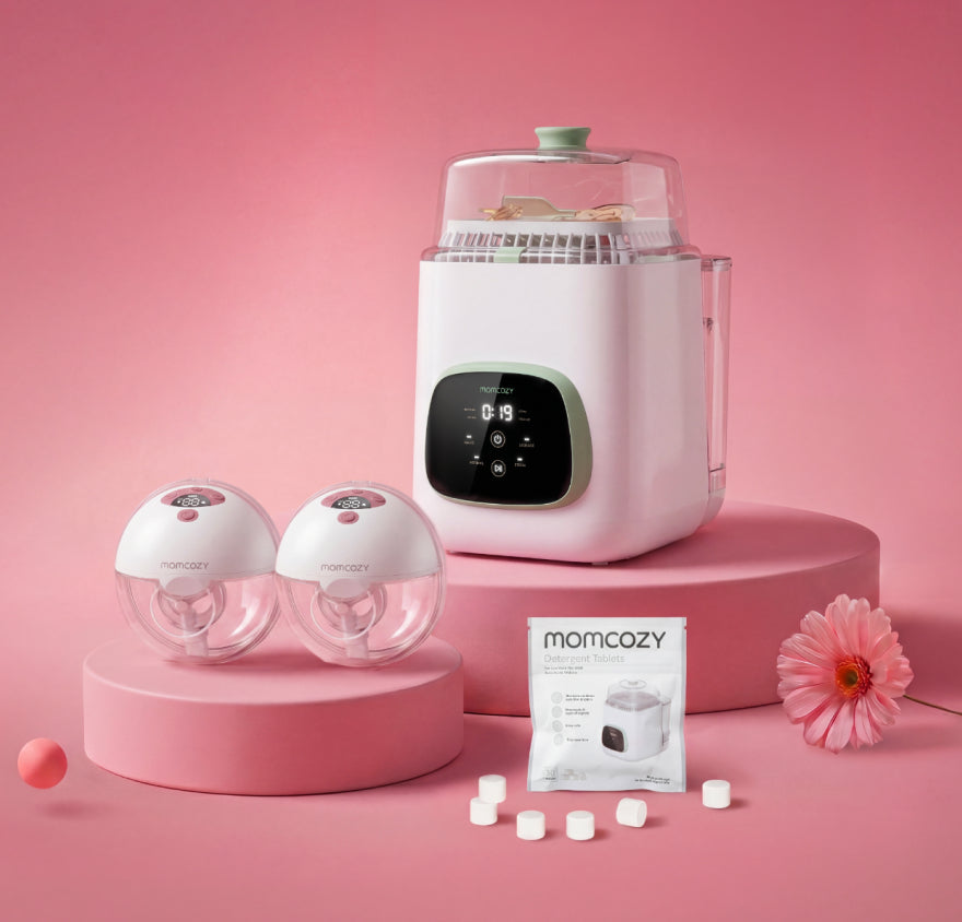 Pack Allaitement & Nettoyage : Tire-lait M5 Connecté + Lave-biberons tout-en-un + Bloc de Lavage