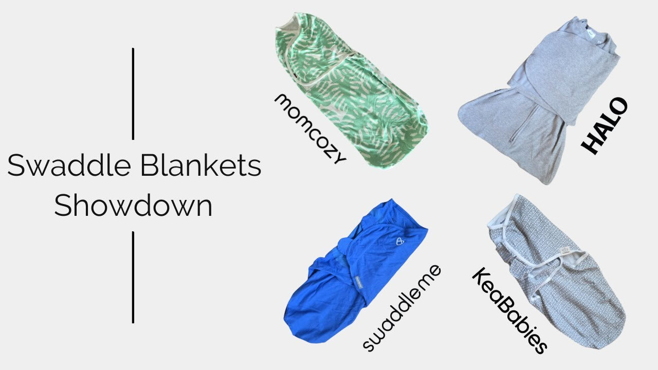 Swaddle blankets comparison showing different baby swaddle designs