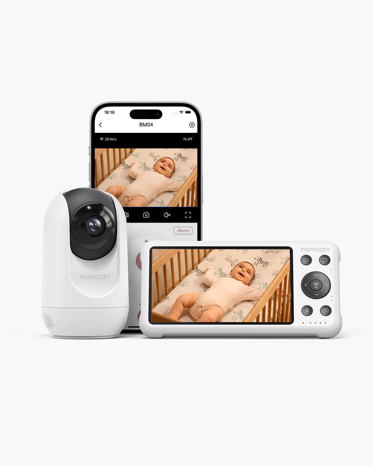 Momcozy BM04 | Babyphone Vidéo Intelligent avec Éc