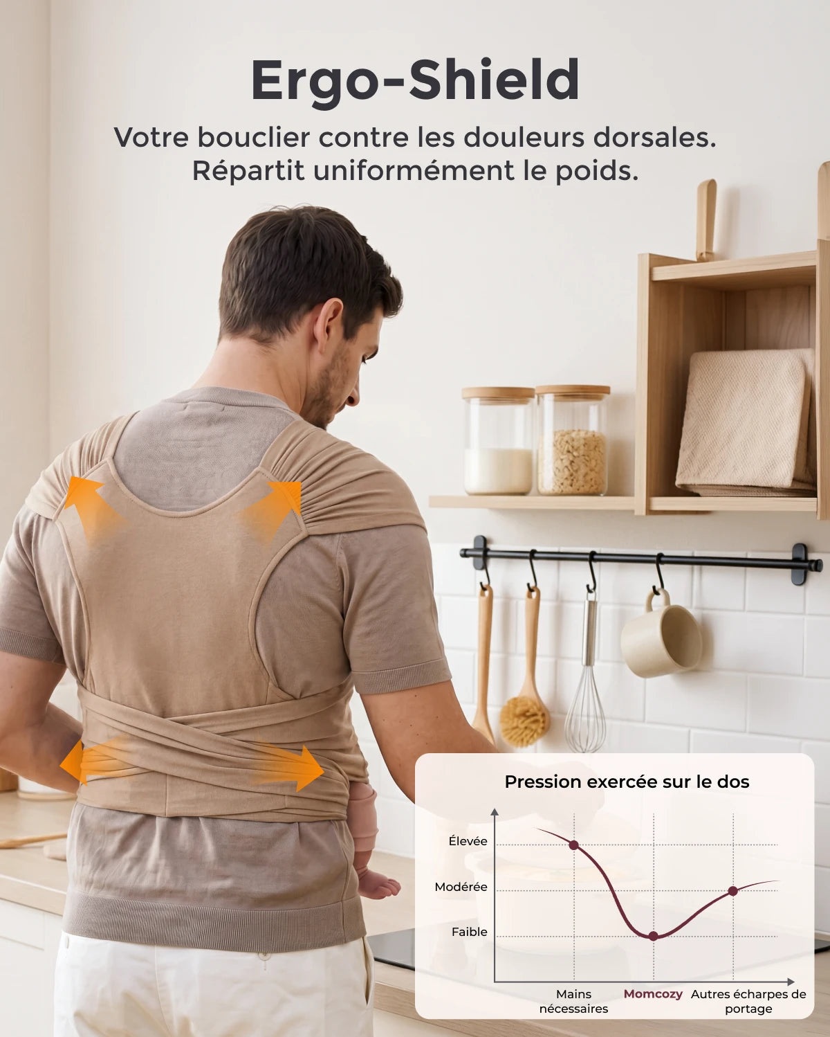 Facile à porter les mains libres - Porte-bébé en écharpe