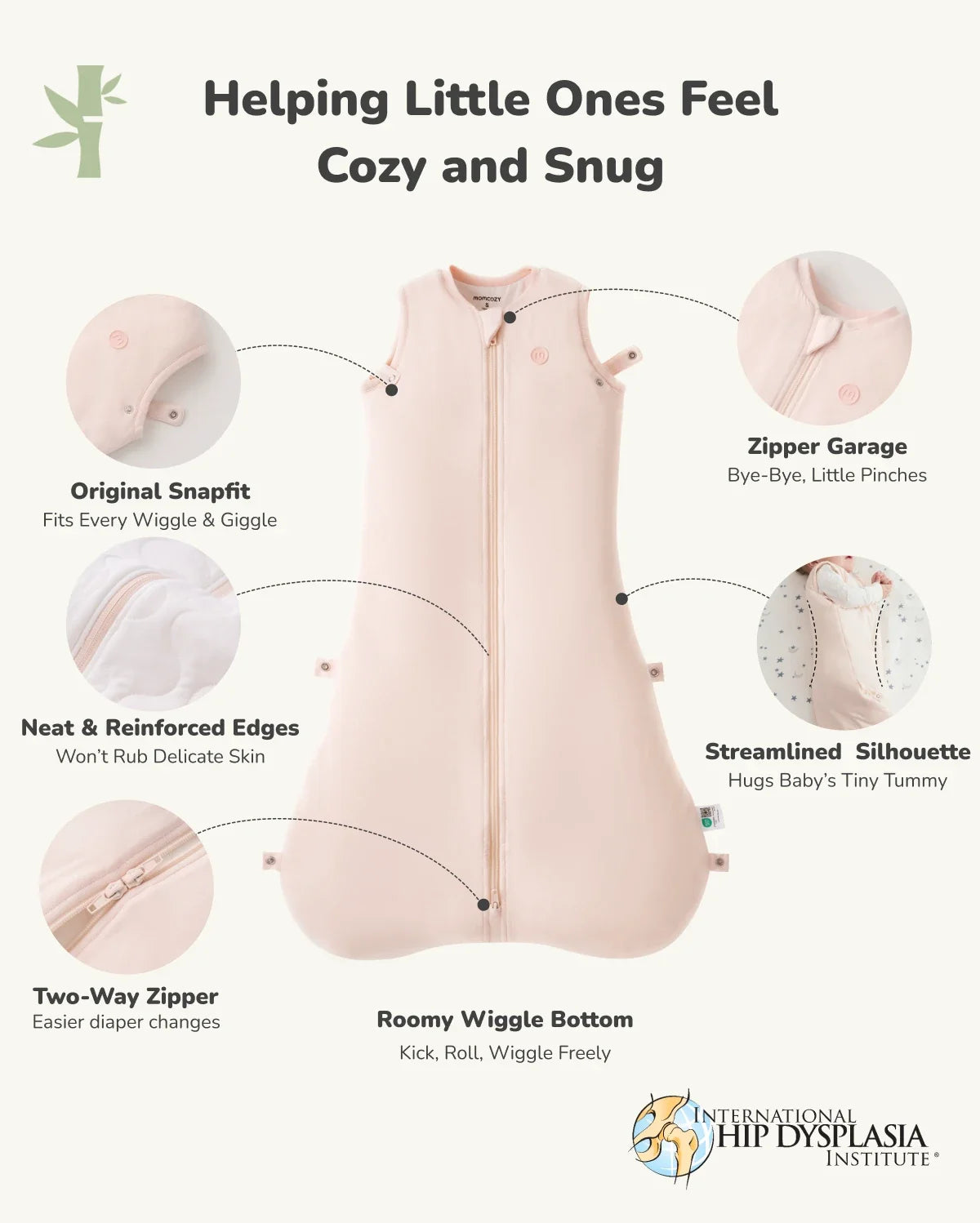 Gigoteuse 1,5 TOG & Emmaillotage facile 0–3 mois – Pack