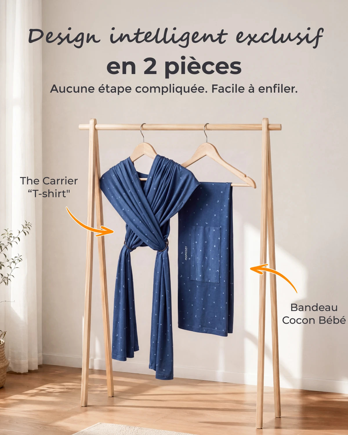 Facile à porter les mains libres - Porte-bébé en écharpe