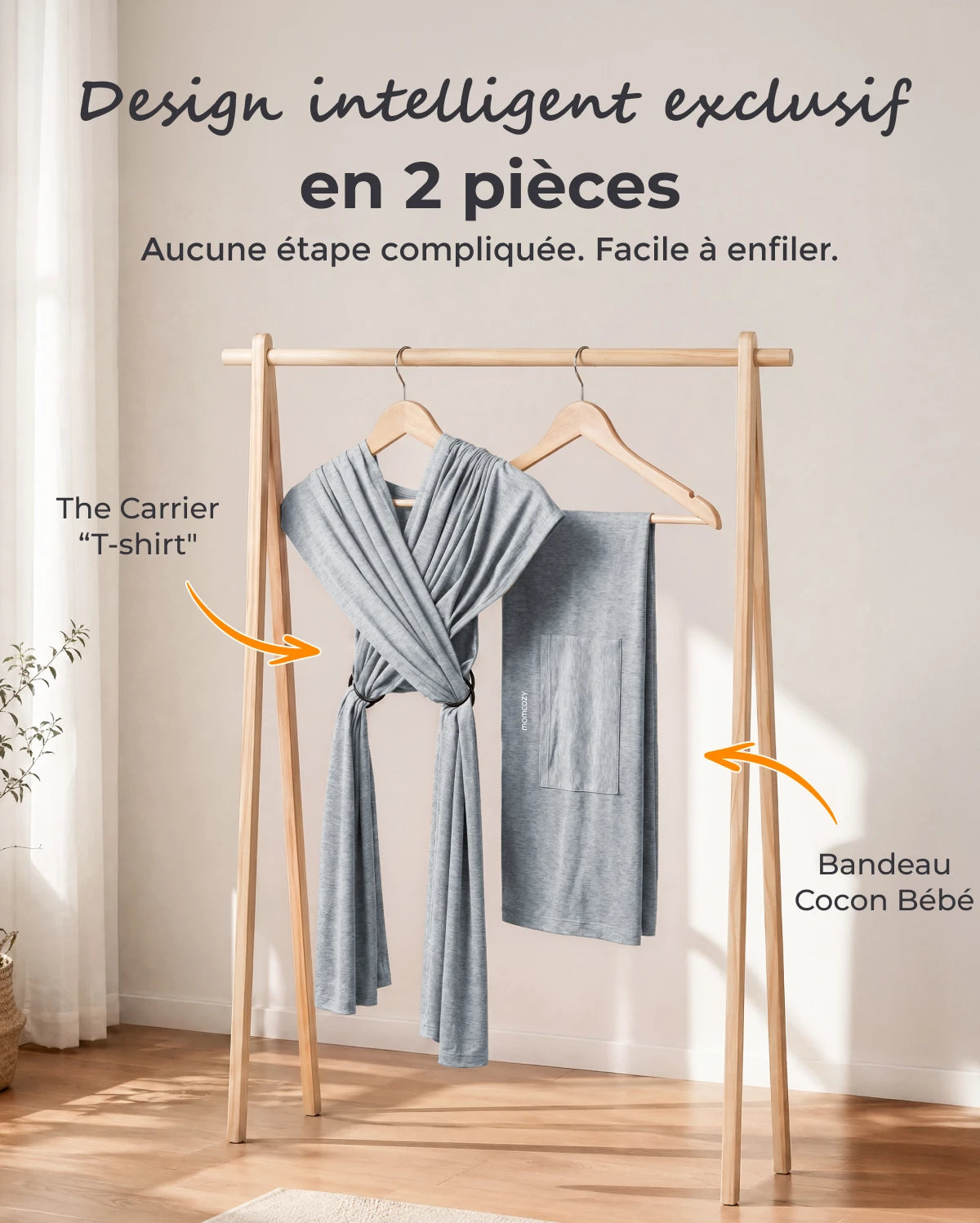 Facile à porter les mains libres - Porte-bébé en écharpe