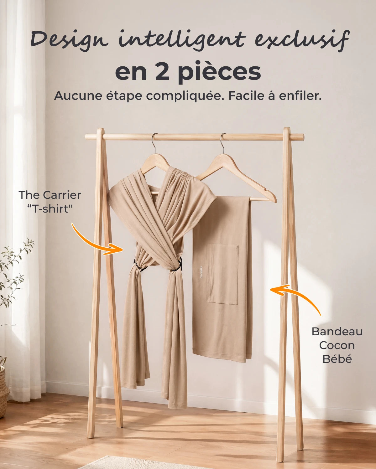 Facile à porter les mains libres - Porte-bébé en écharpe