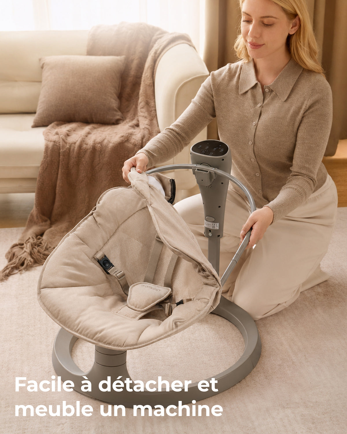 Balancelle électrique pour bébé 2-en-1 Momcozy