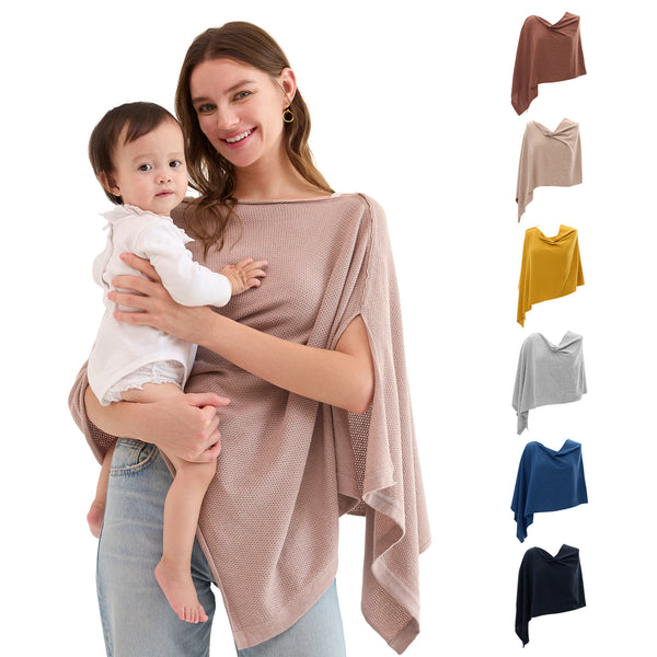 Couverture d'allaitement Momcozy - Poncho d'intimité doux, respirant et à usages multiples