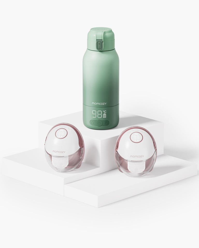 M6 Water Warmer Bundle: M6 Hands-free Breast Pump and Portable Baby Bottle Warmer