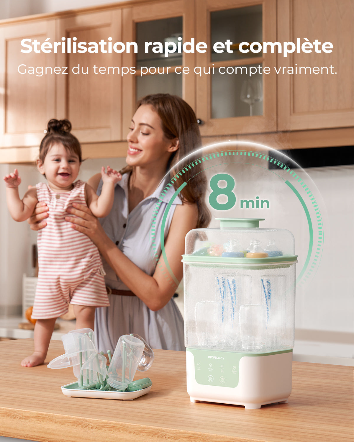 Stérilisateur et sèche-biberon compact 4 en 1 Momcozy
