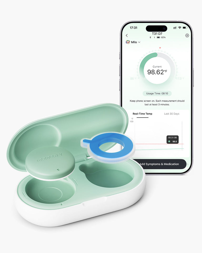 Thermomètre Bébé Intelligent Momcozy – Précision de Qualité Médicale & Suivi en Temps Réel via l’Application