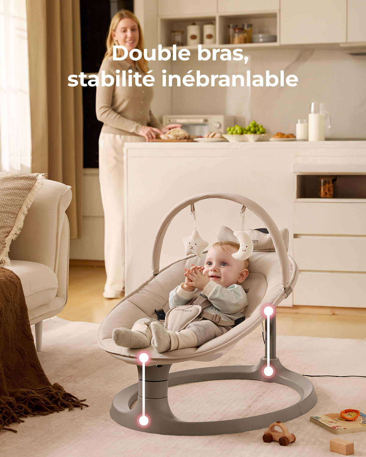 Balancelle électrique pour bébé 2-en-1 Momcozy