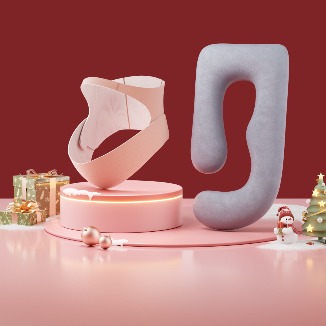 Pack Confort Grossesse : Ceinture de maintien Ergonest et coussin de corps câlin