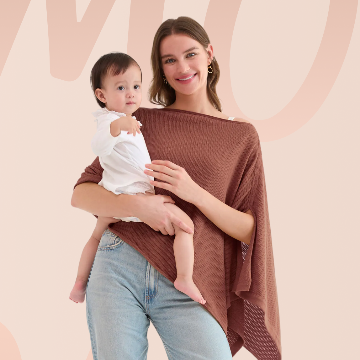 Couverture d'allaitement Momcozy - Poncho d'intimité doux, respirant et à usages multiples