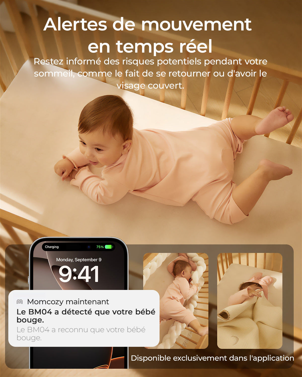 Momcozy Moniteur Bébé Intelligent à Double Mode de 5 Pouces - BM04