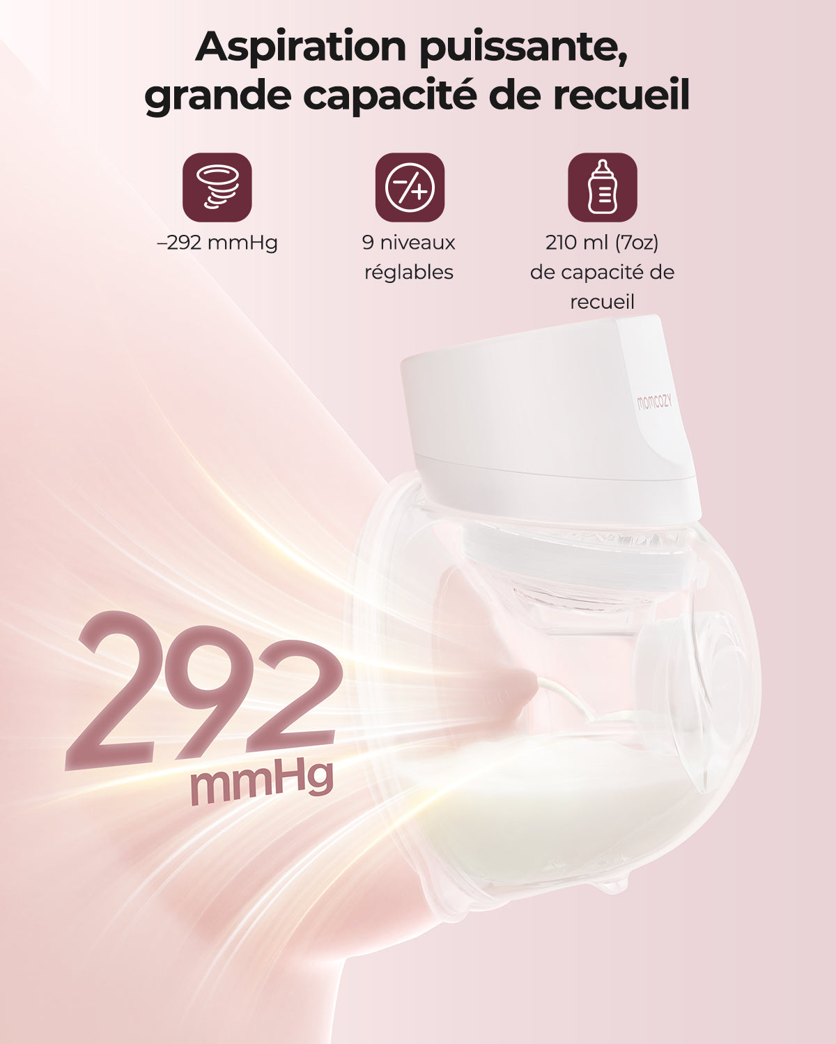 Tire-lait portable Momcozy S12 Pro – Rapide à installer