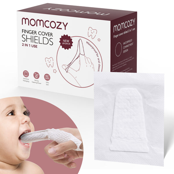 Momcozy Oral Care Series: Baby Finger à dents Brosse, Baby Wipes Brosse, Nettoyer pour bébé, brosse à dents pour bébé