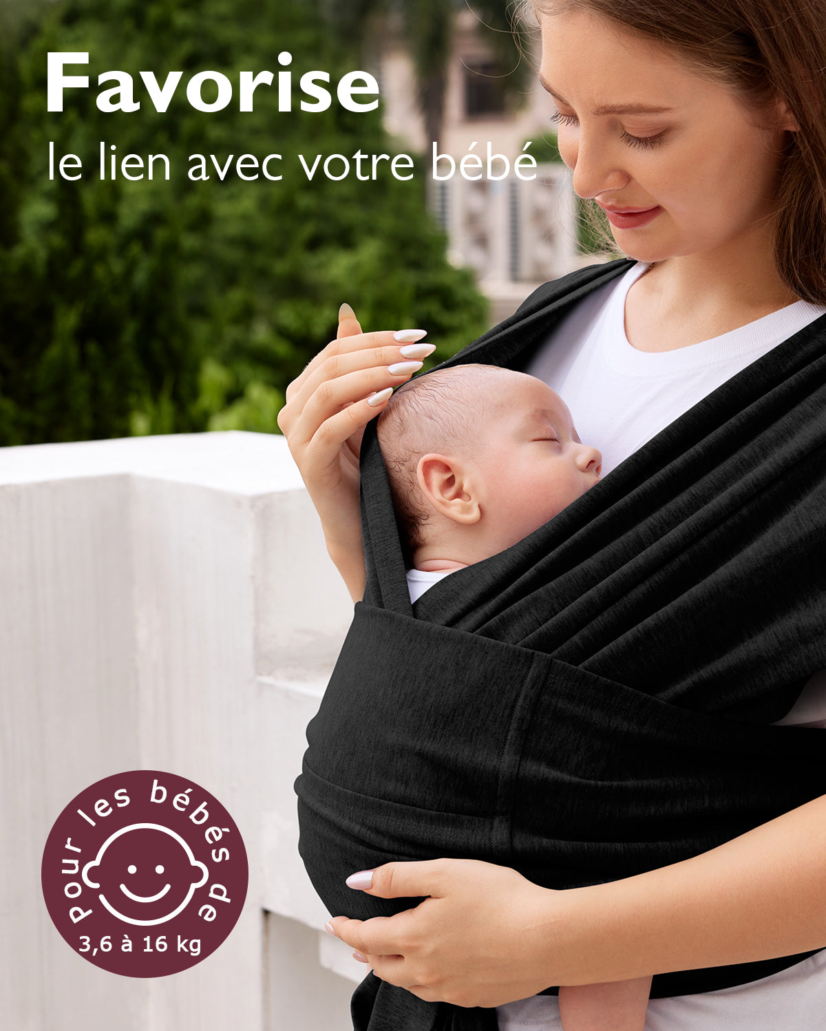 Facile à porter les mains libres - Porte-bébé en écharpe