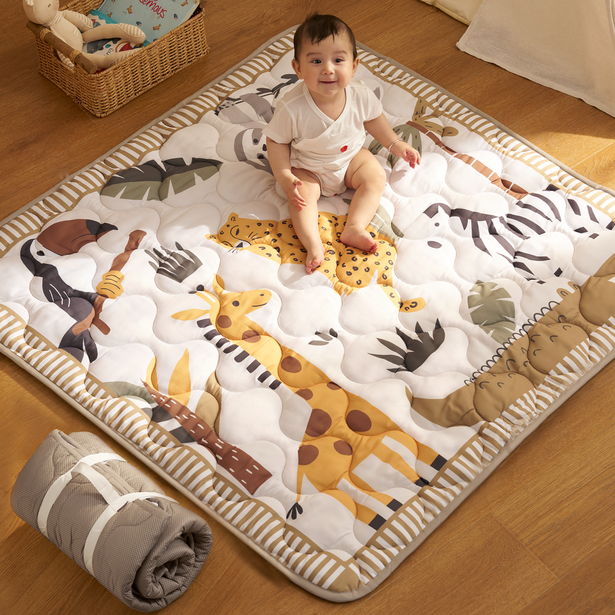 Tapis de jeu portable pour bébé Momcozy – Confort rafraîchissant