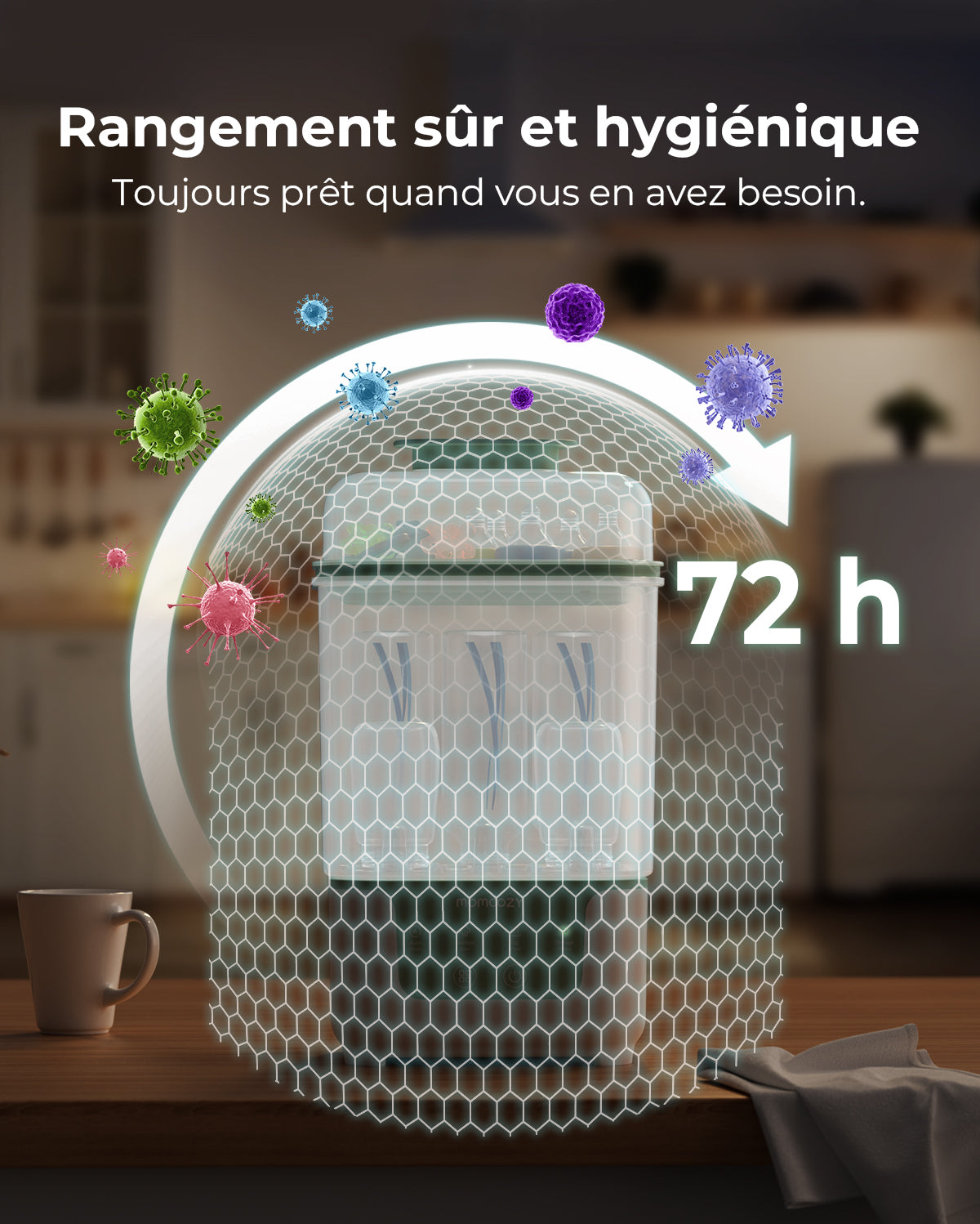 Stérilisateur et sèche-biberon compact 4 en 1 Momcozy