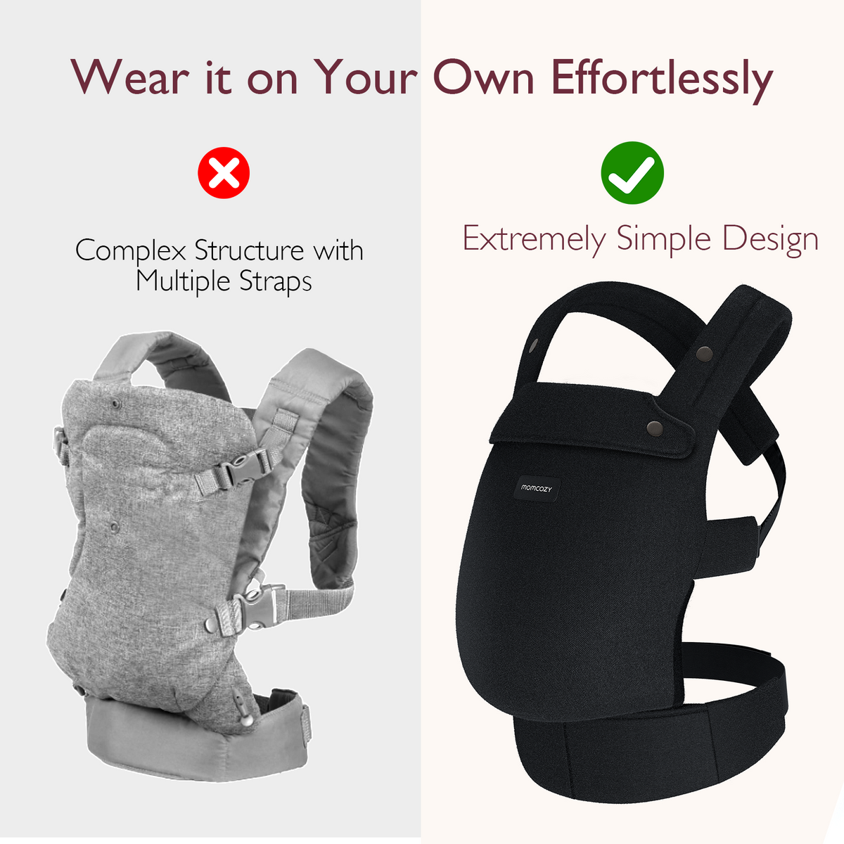 Porte Bebe Ergonomique et Physiologique 360 4-Positions, Dorsale et Ventral Convient à Toutes Porte Bebe Ergonomique et Physiologique 360 4-Positions, Dorsale et Ventral Convient à Toutes