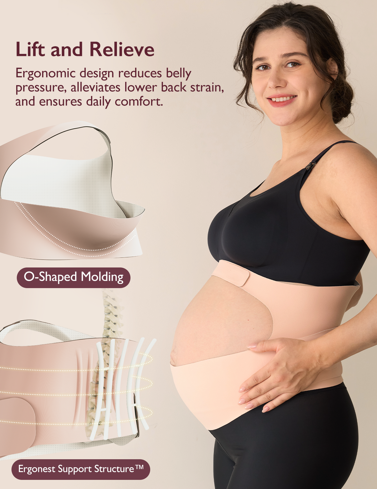 Pack Ceinture de grossesse Ergonest & Ballon de maternité BirthEase