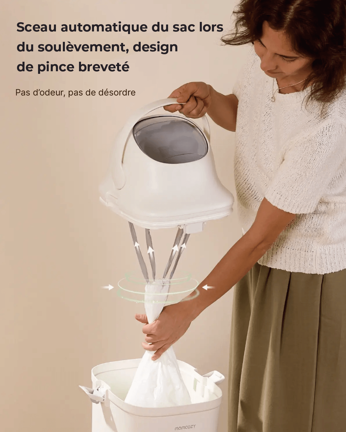 Pack Poubelle à couches + 45 Sacs + 4 Recharges désodorisantes
