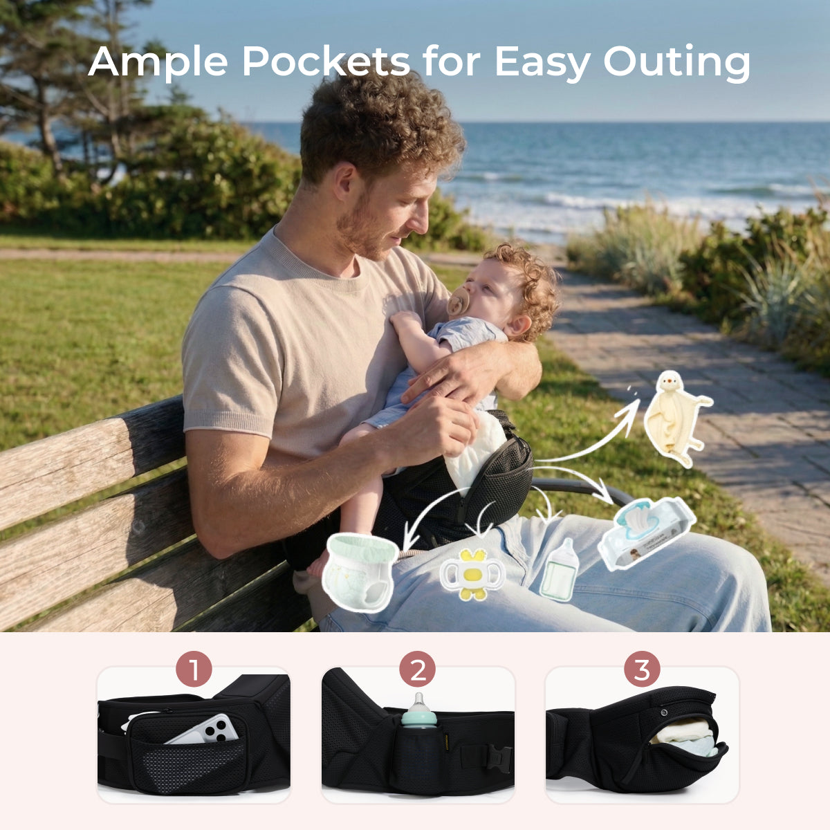 Porte-bébé Momcozy Move2Fit Hip