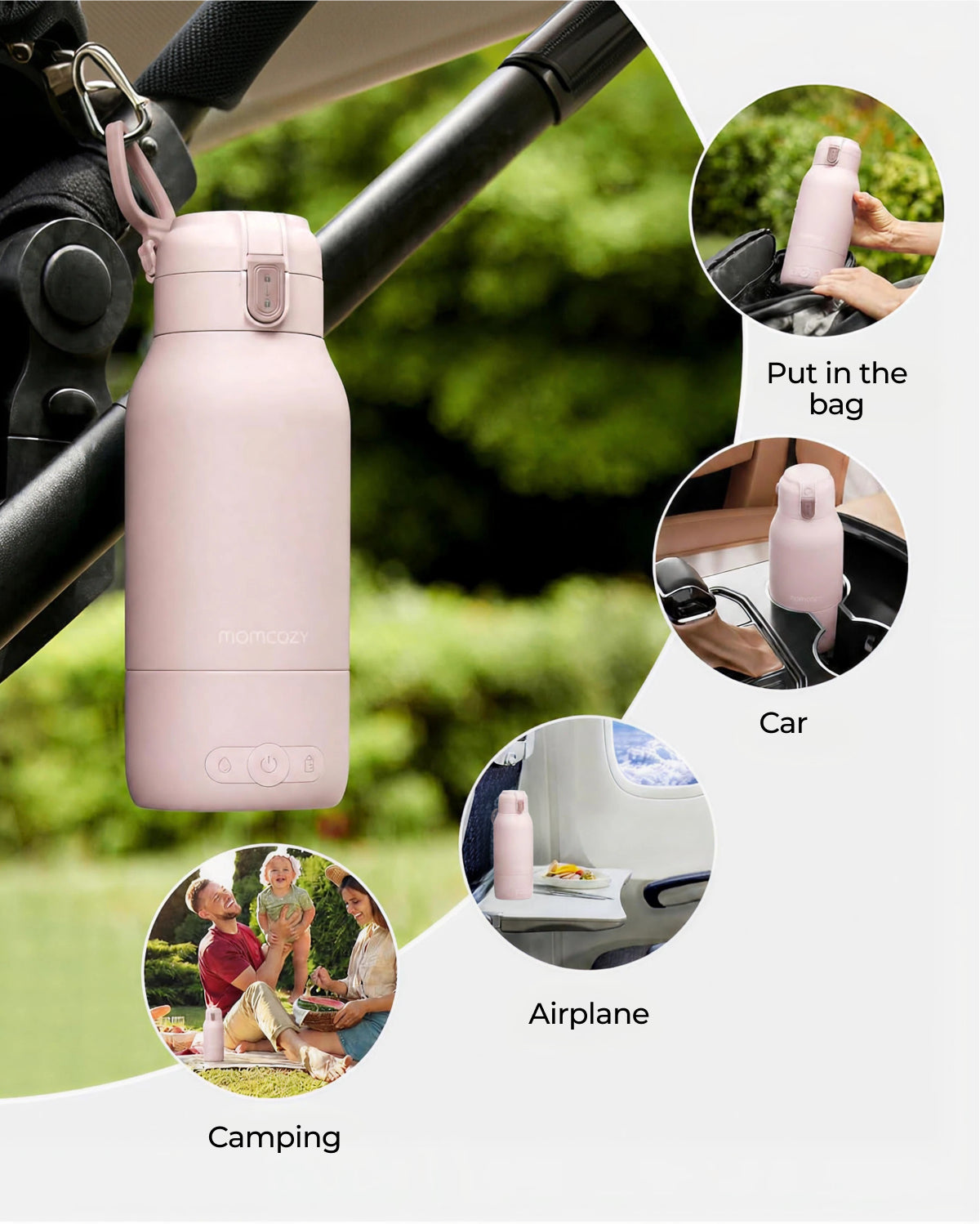 Chauffe-Biberon Nomade Momcozy 500ml - Idéal Voyage