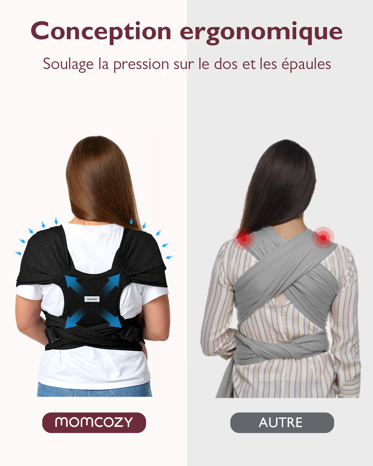 Facile à porter les mains libres - Porte-bébé en écharpe