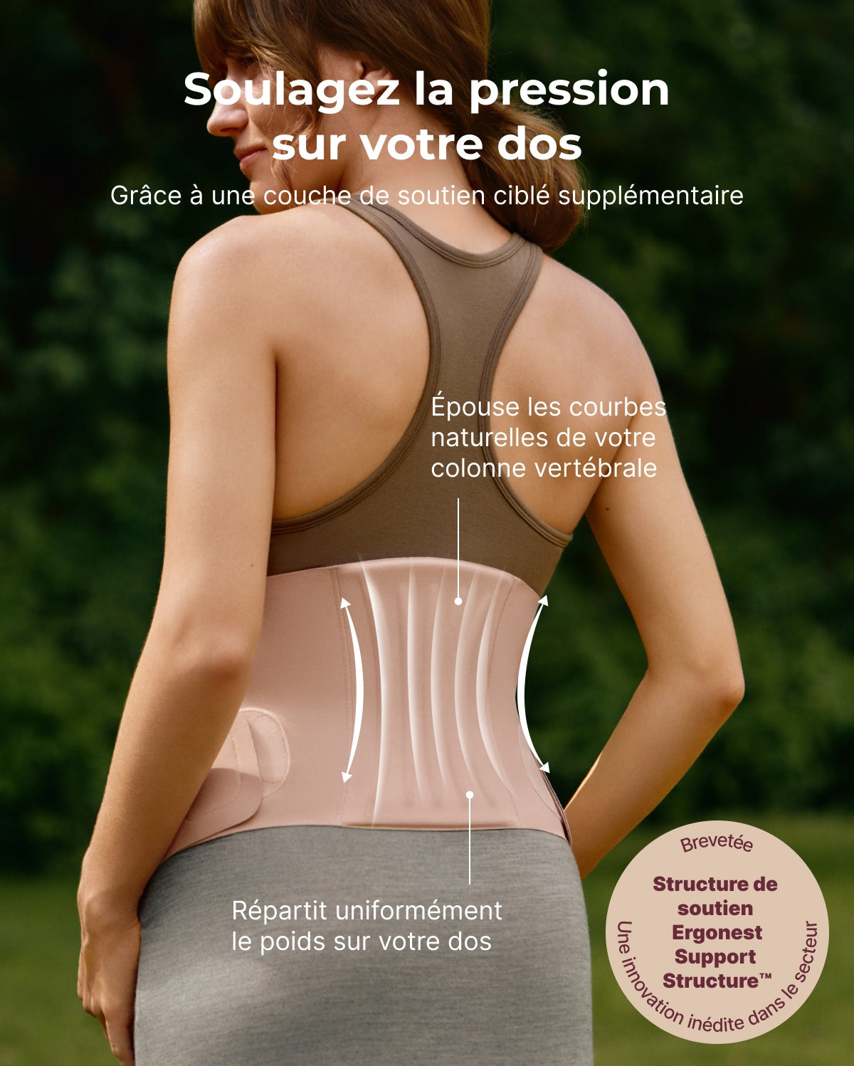 Ensemble Ergonest : bandeau de grossesse et culottes de grossesse taille haute