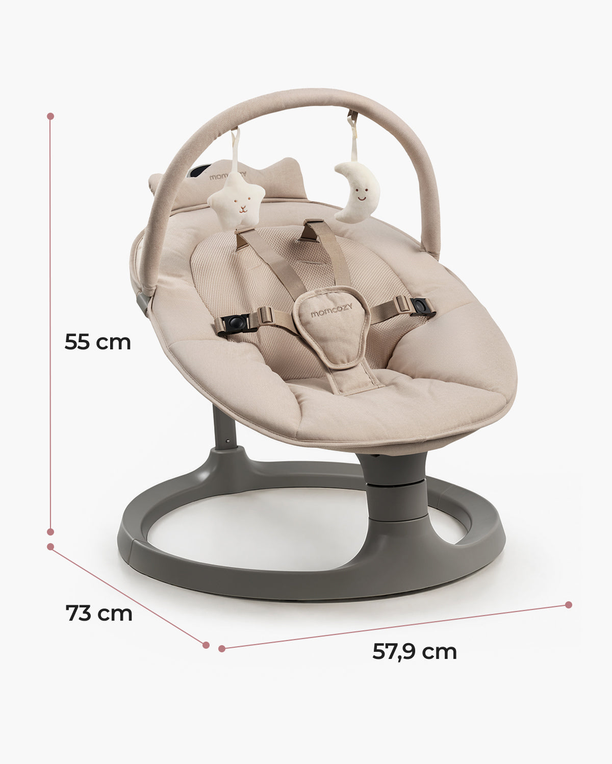 Balancelle électrique pour bébé 2-en-1 Momcozy