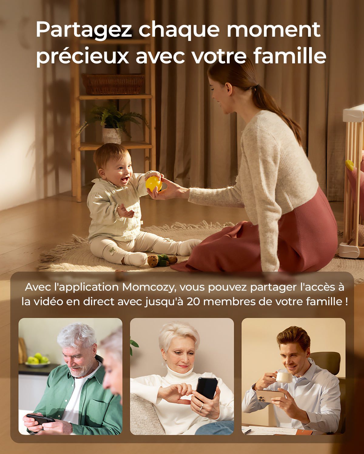 Momcozy Moniteur Bébé Intelligent à Double Mode de 5 Pouces - BM04