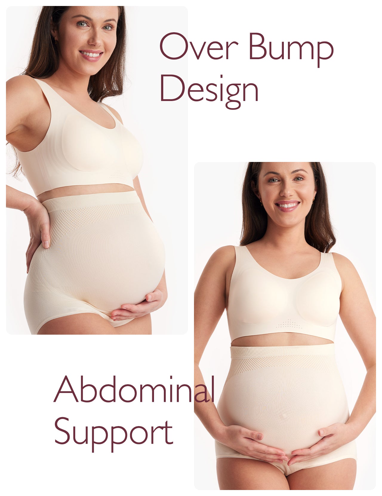 Ensemble Ergonest : bandeau de grossesse et culottes de grossesse taille haute