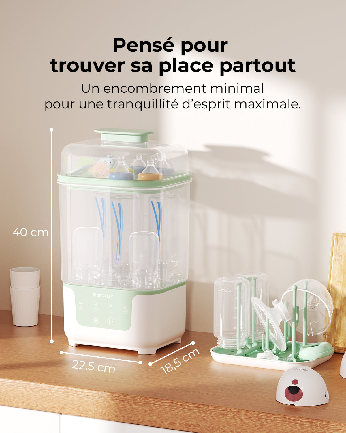 Stérilisateur et sèche-biberon compact 4 en 1 Momcozy
