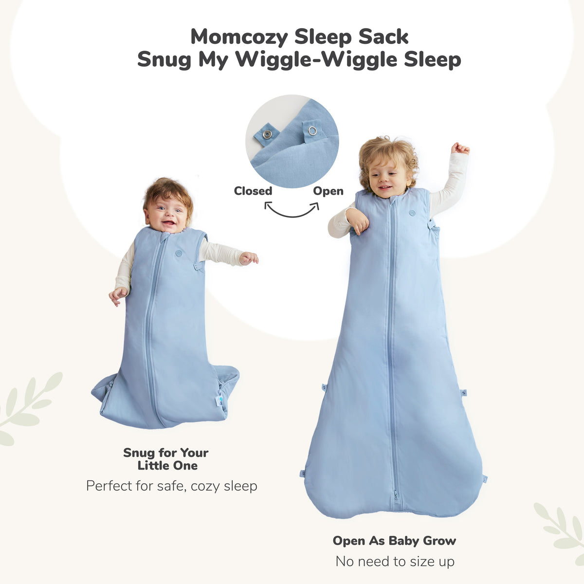 Gigoteuse 1,5 TOG & Emmaillotage facile 0–3 mois – Pack