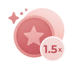 Gagnez 1,5× plus de CozyCoins par achat (100CozyCoins=€1)