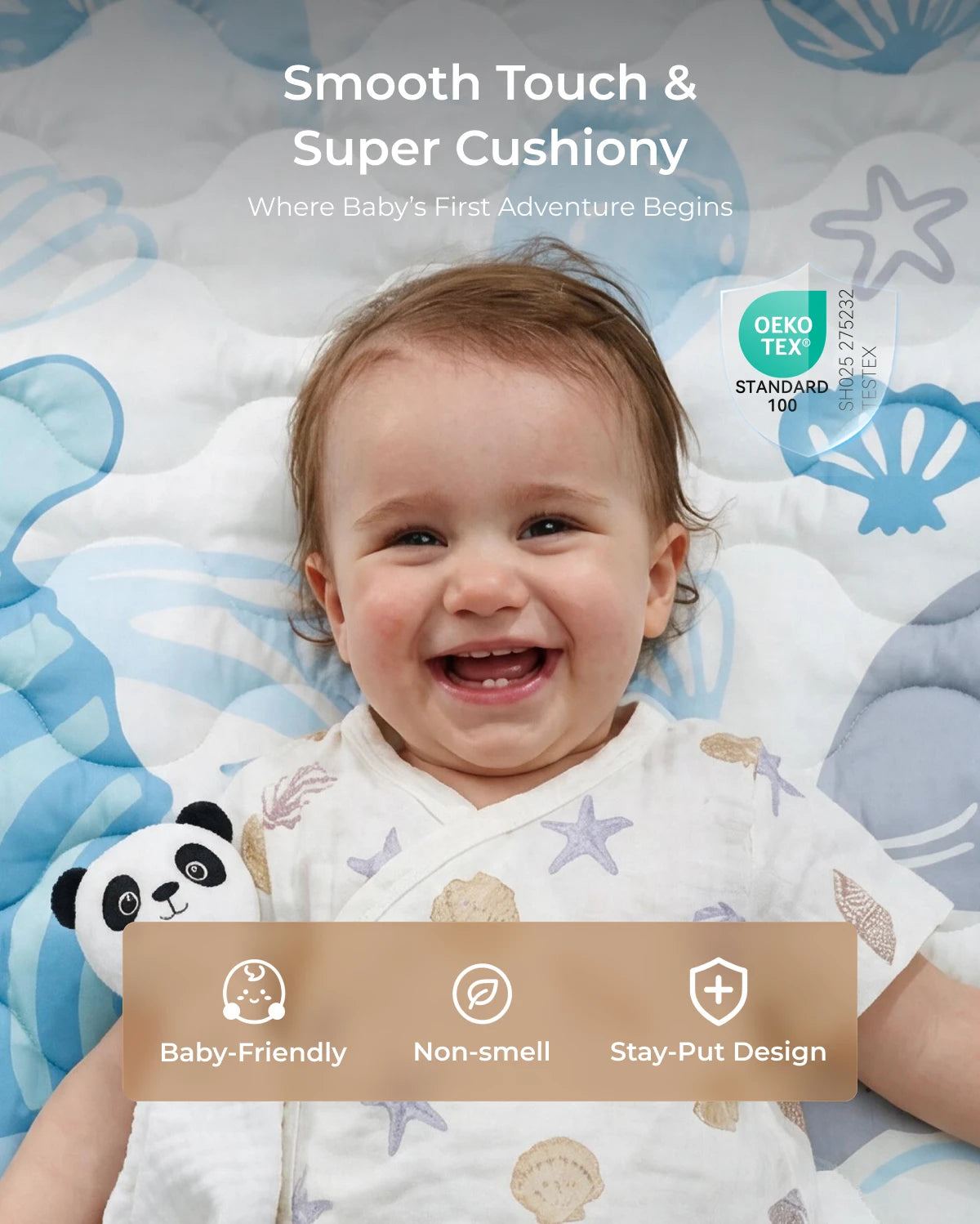 Baby Portable Playmat - Leopard Brown