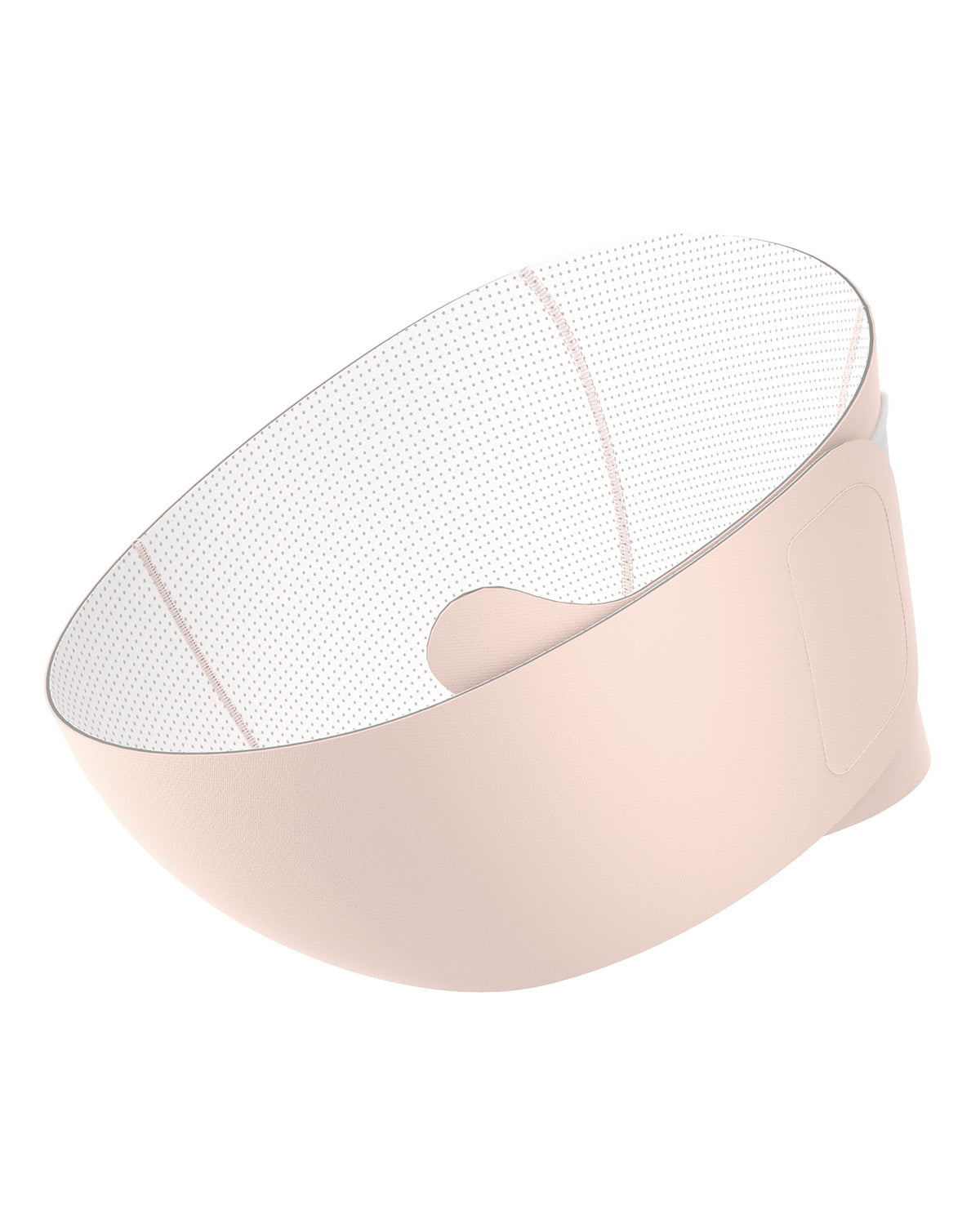 Light beige Momcozy Maternova belly band with breathable perforated interior and smooth matte exterior.