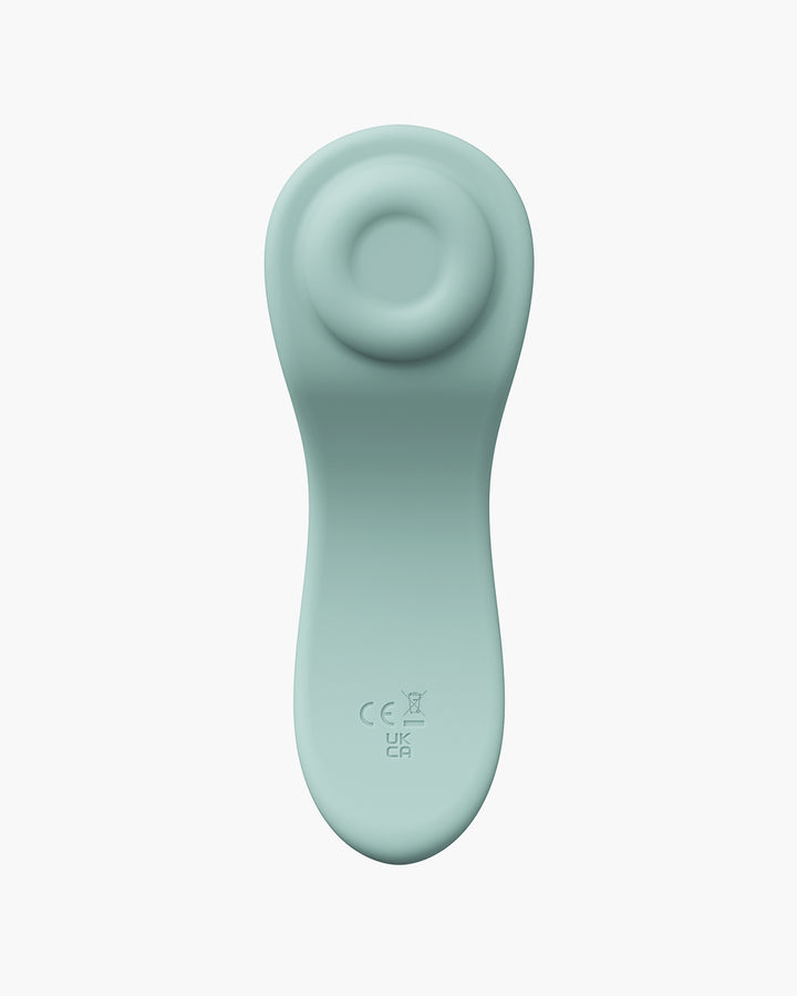 Light blue ergonomic 3 Mode Adjustable Kneading Lactation Massager to relieve pain, improve milk flow, and unblock plugged breast ducts for breastfeeding mothers