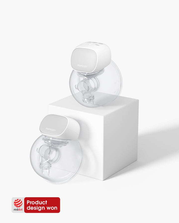 S9 Pro Wearable Breast Pumps with award badge emphasizing modern design and functionality.